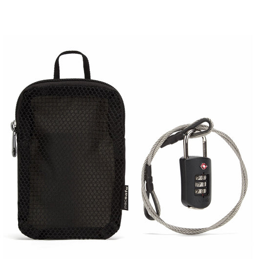 Prosafe 1000 Combination Lock With Steel Cable, Black