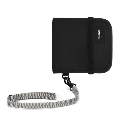 Pacsafe® RFIDsafe™ V100 RFID blocking bifold wallet, Black