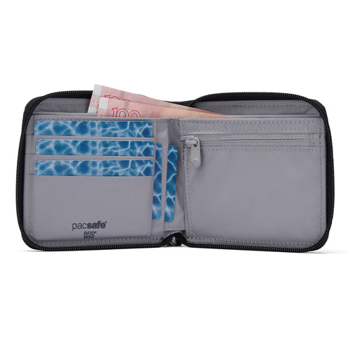 Pacsafe® RFIDsafe™ RFID blocking zip around wallet